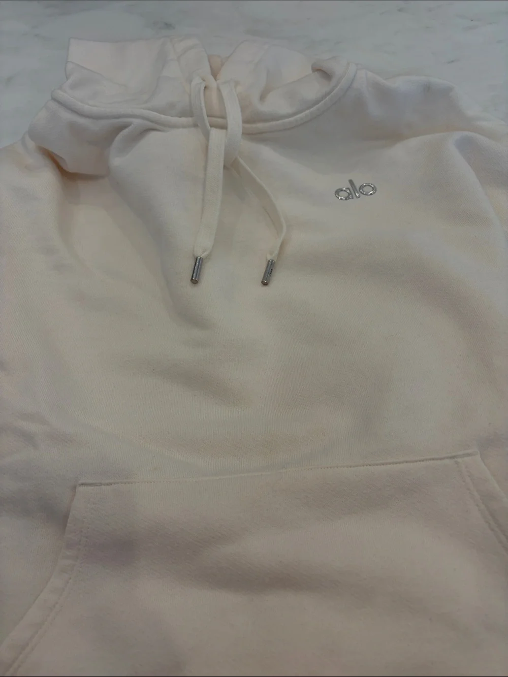 ALO Yoga Ivory Pullover Hoodie - Light Neutral